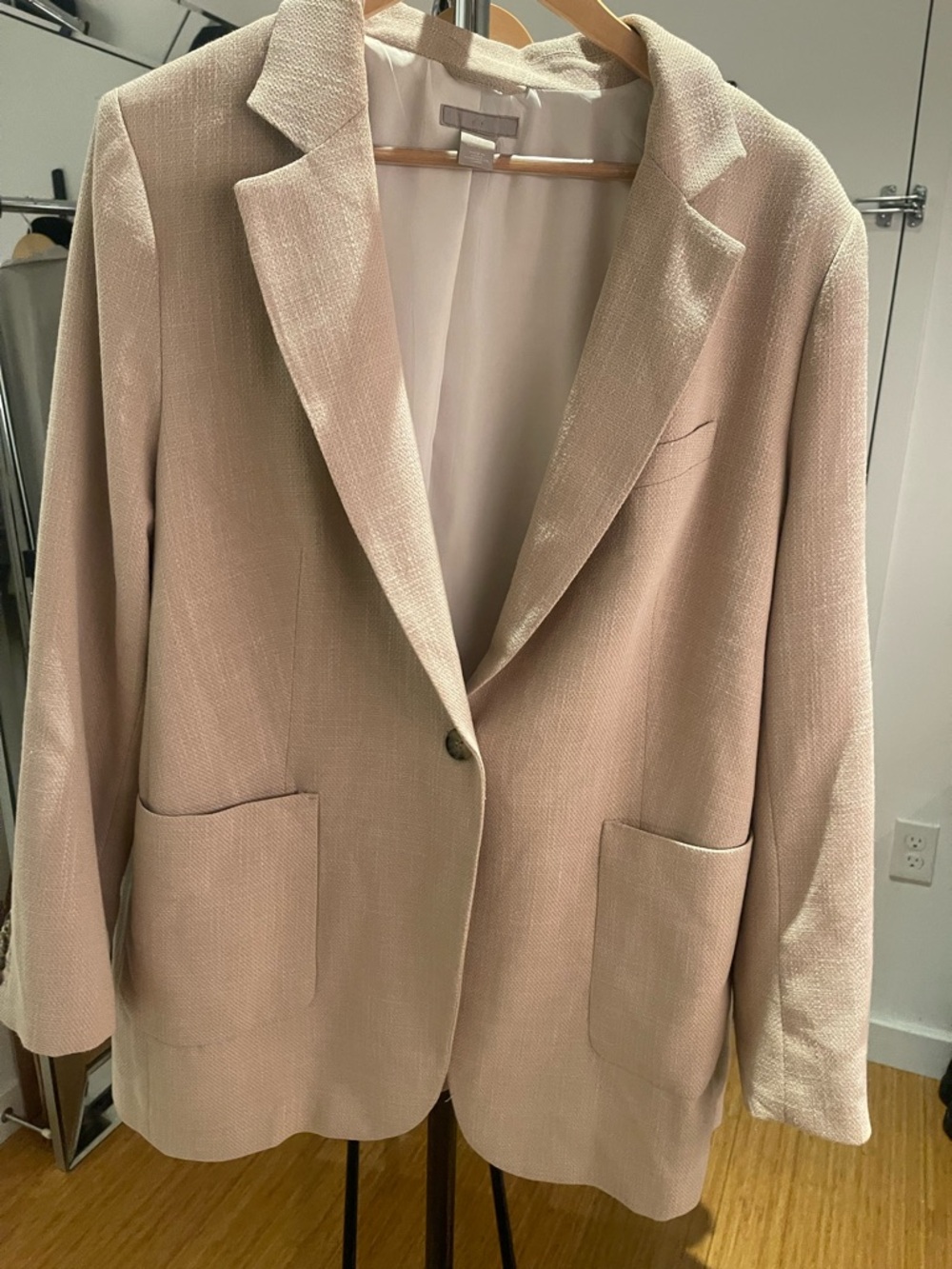 H&M Beige Single-Button Blazer